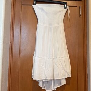 Hollister White Strapless Dress